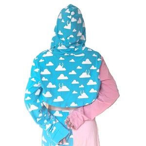 Cyberdog Cloud Plai Super Crop Hoodie